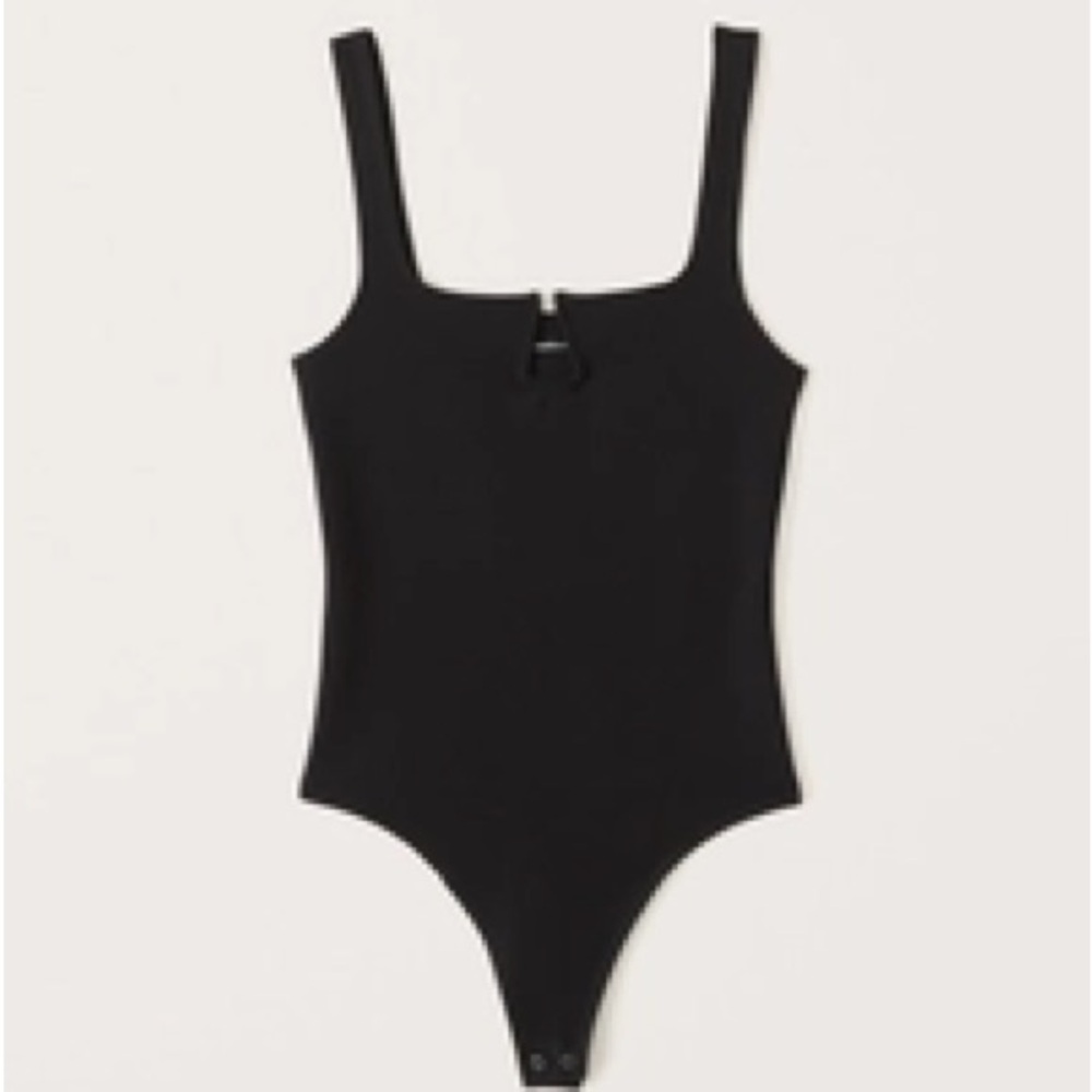 Abercrombie Ponte Notch-Neck Bodysuit